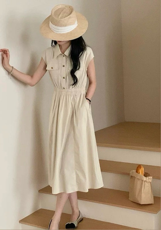 허리라인 워크 원피스