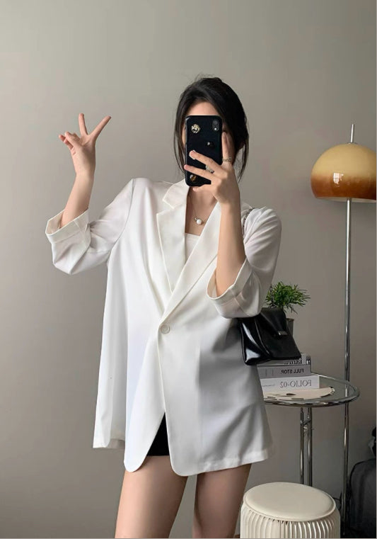 아이스 실크 테일러드 자켓