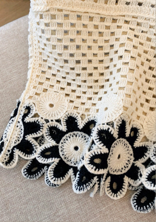 플라워 니트 베스트