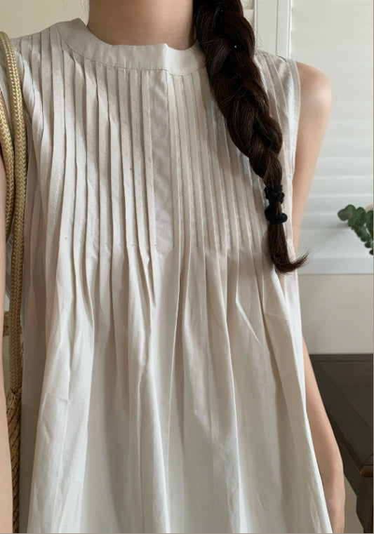 민소매 셔링 탑