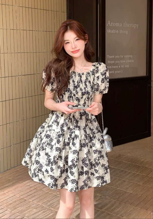 허리 조절 플라워 스커트