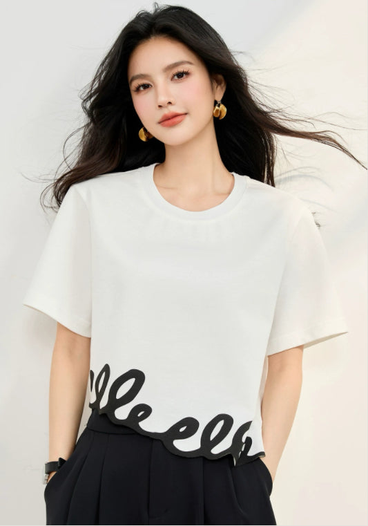 언밸런스 블라우스