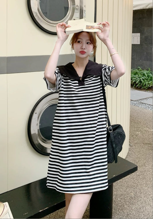 세일러카라 스트라이프 스커트