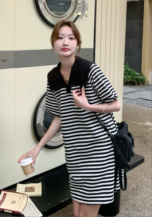 세일러카라 스트라이프 스커트
