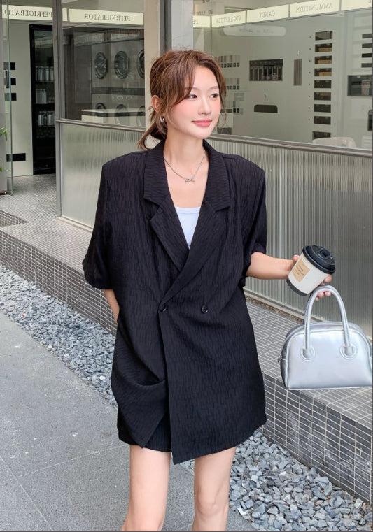 블랙 텐셀 테일러드 투피스