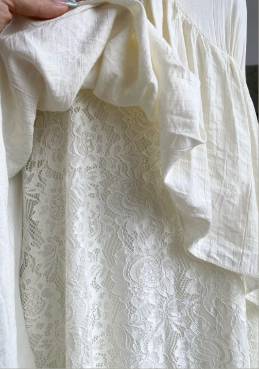 아이보리 레이어드 스커트