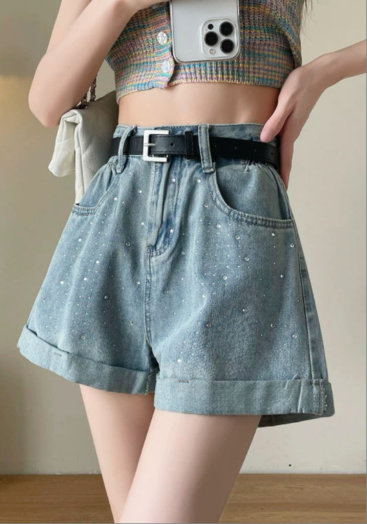 큐빅 데님 팬츠