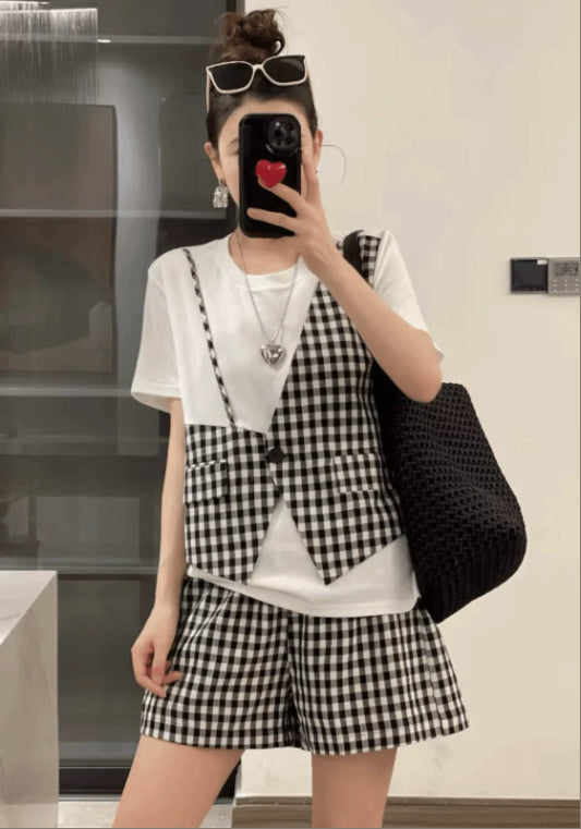 레이어드 체크 세트업