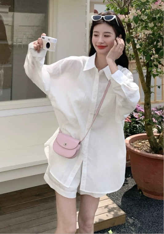 화이트 셔츠 세트업