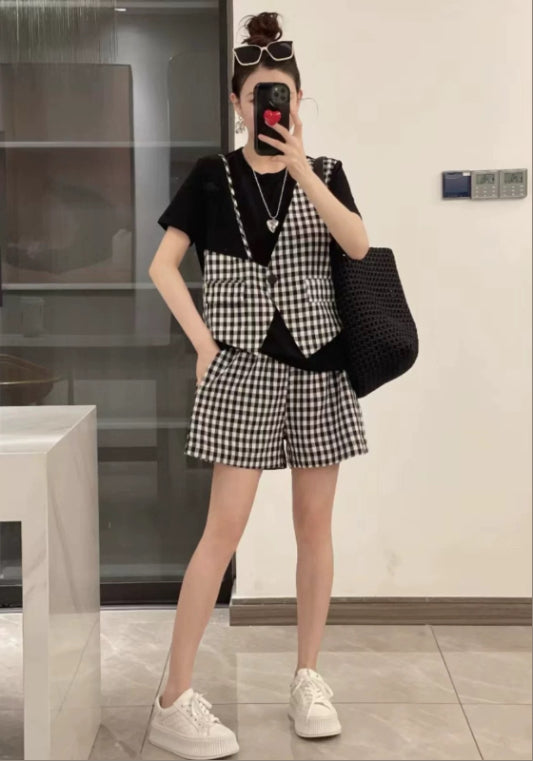 레이어드 체크 세트업