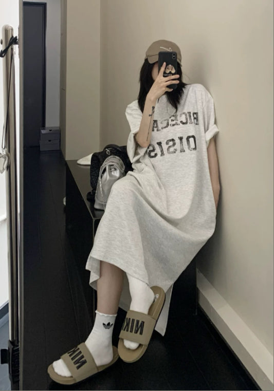 영문 티셔츠 원피스