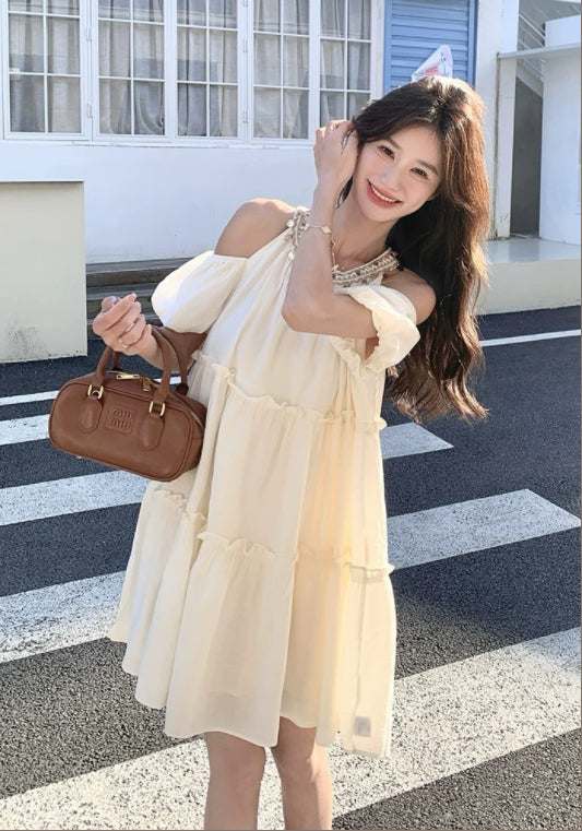아이보리 텐셀 스커트