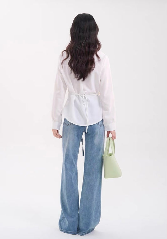 허리 조절 셔츠