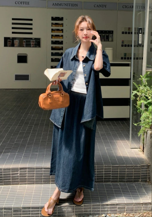 데님 세트업 원피스