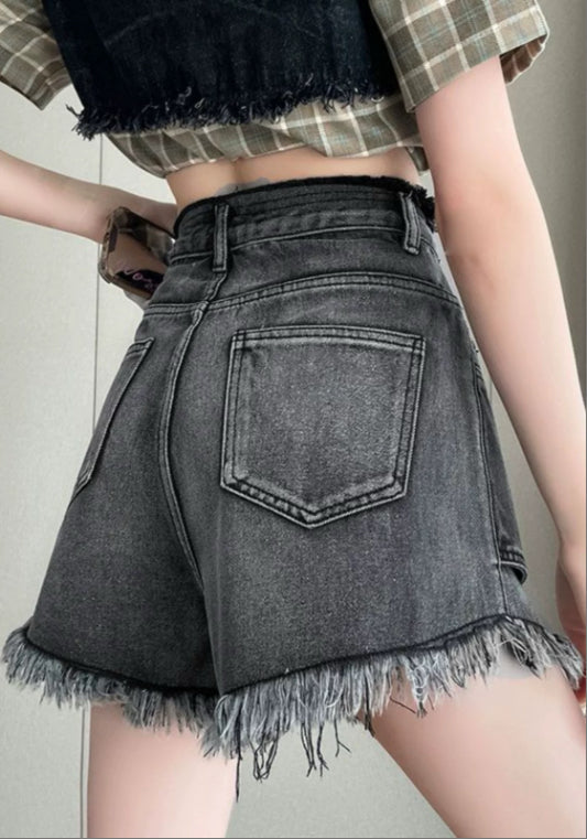 컷팅 디테일 데님 팬츠