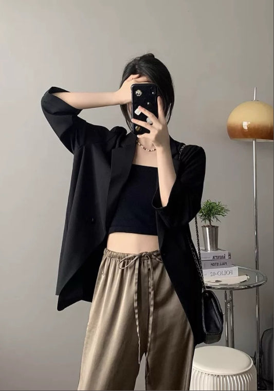 아이스 실크 테일러드 자켓