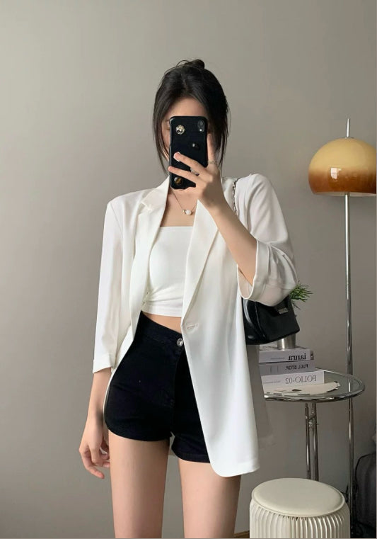 아이스 실크 테일러드 자켓