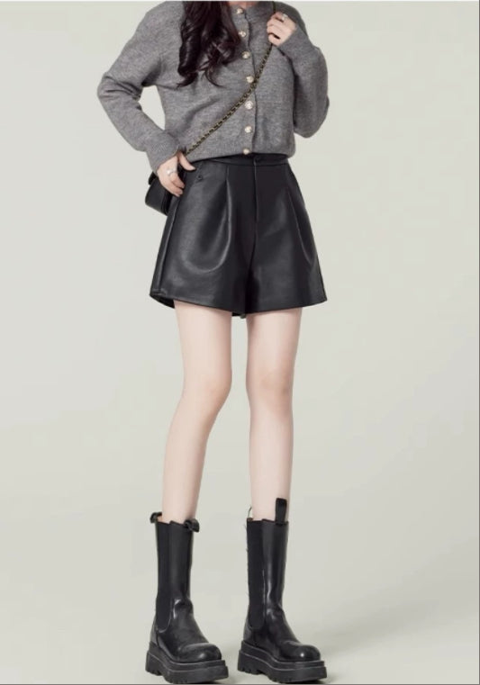 PU 가죽 반바지