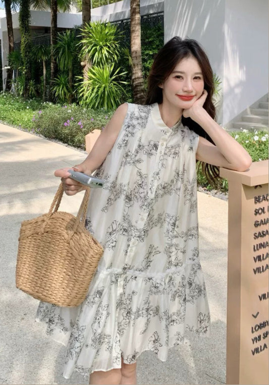 민소매 텐셀 원피스