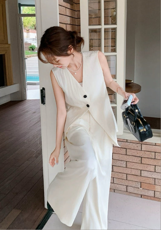 아이보리 베스트 투피스