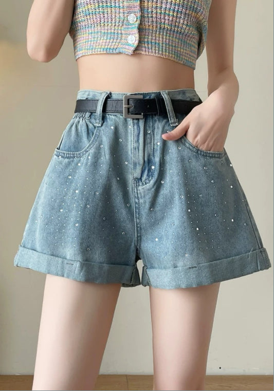 큐빅 데님 팬츠