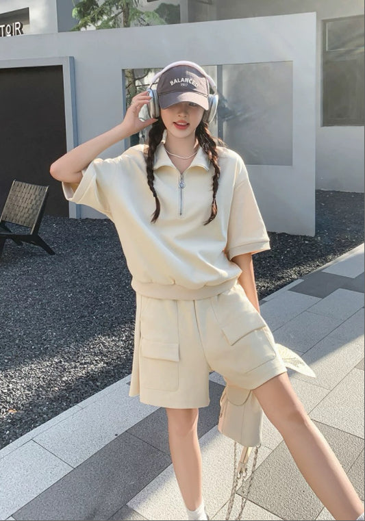 아이보리 캐주얼 투피스