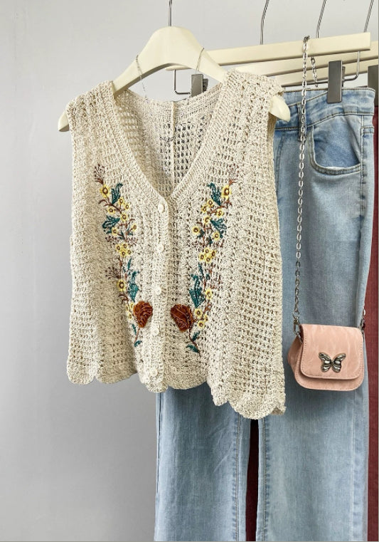 핸드메이드 니트 베스트