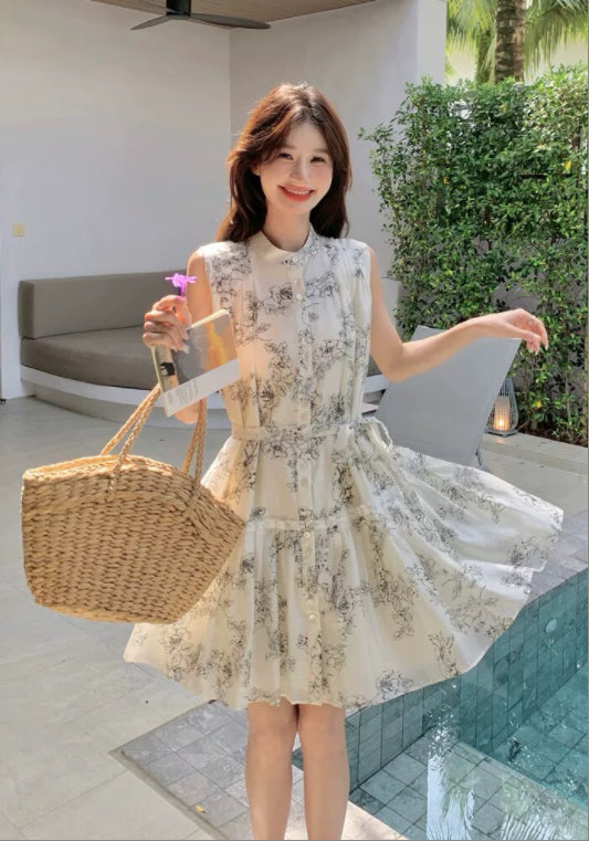 민소매 텐셀 원피스