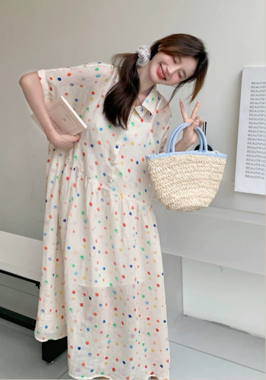 컬러풀 도트 원피스