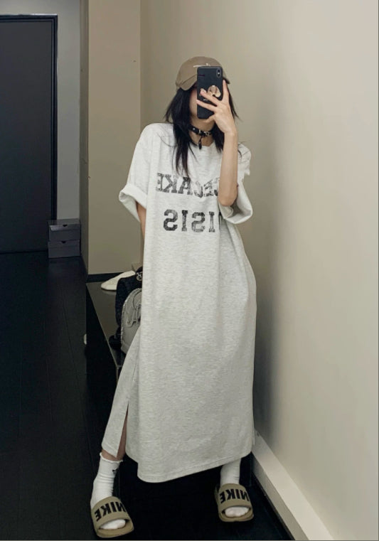 영문 티셔츠 원피스