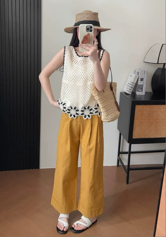 플라워 니트 베스트