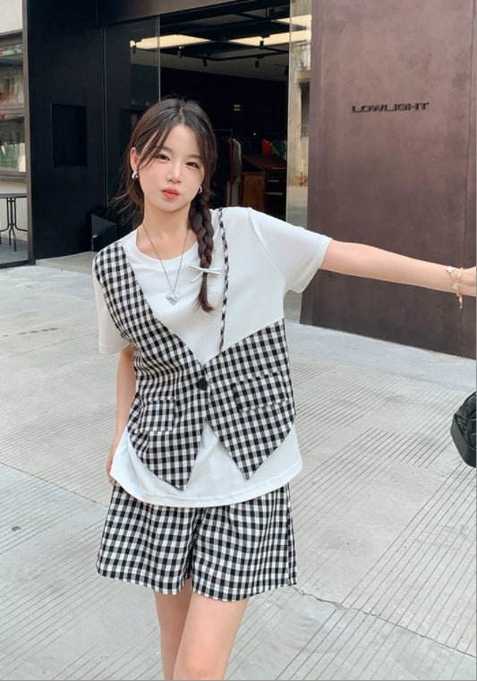 레이어드 체크 세트업