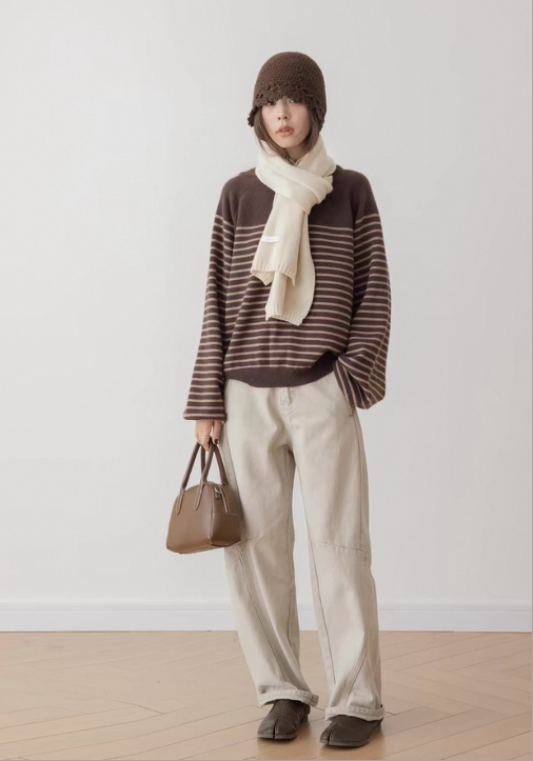 루즈핏 스트라이프 탑