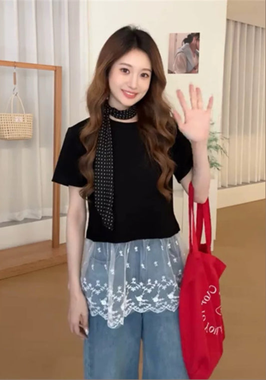 레이스 트리밍 탑