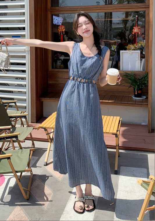 시스루 허리 조절 스커트