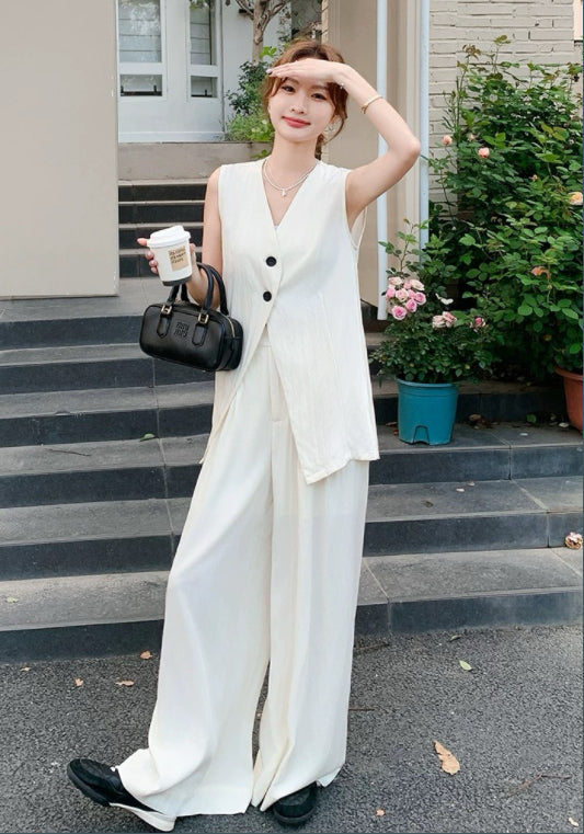 아이보리 베스트 투피스