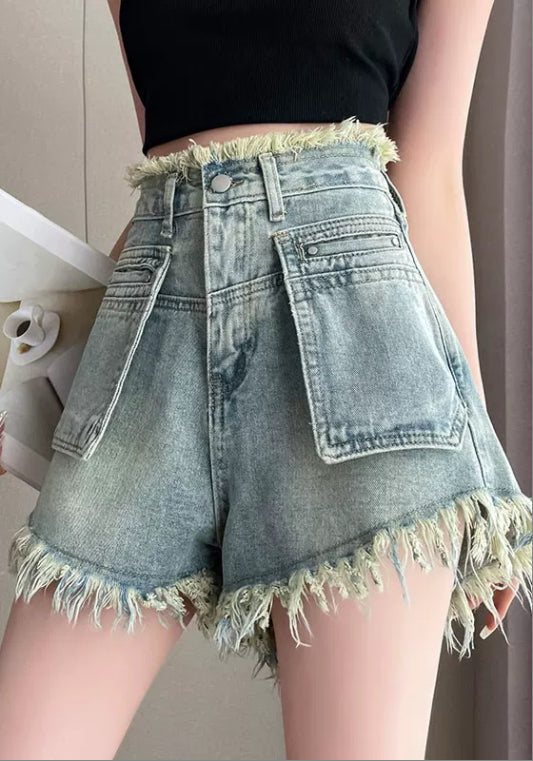 컷팅 디테일 데님 팬츠