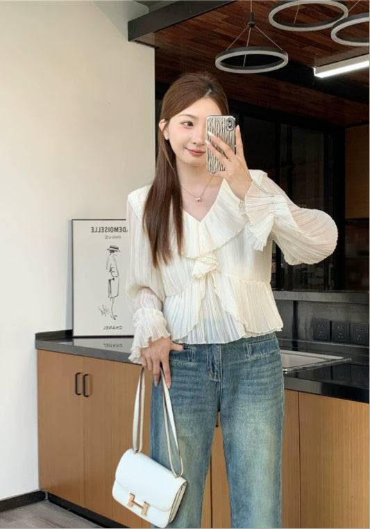 디자이너 스타일 텐셀 블라