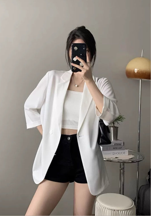 아이스 실크 테일러드 자켓