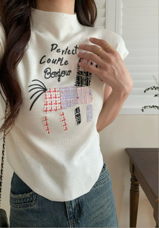 미니 포니 니트 탑