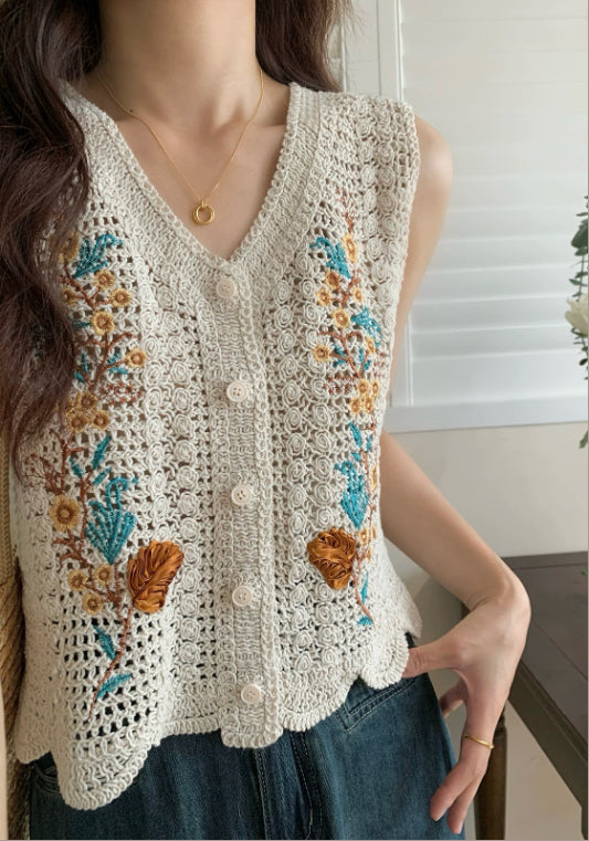 핸드메이드 니트 베스트