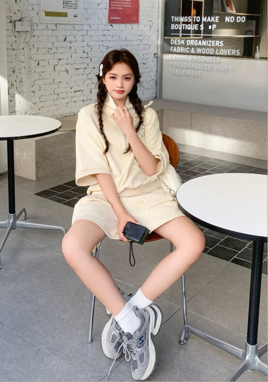 아이보리 캐주얼 투피스