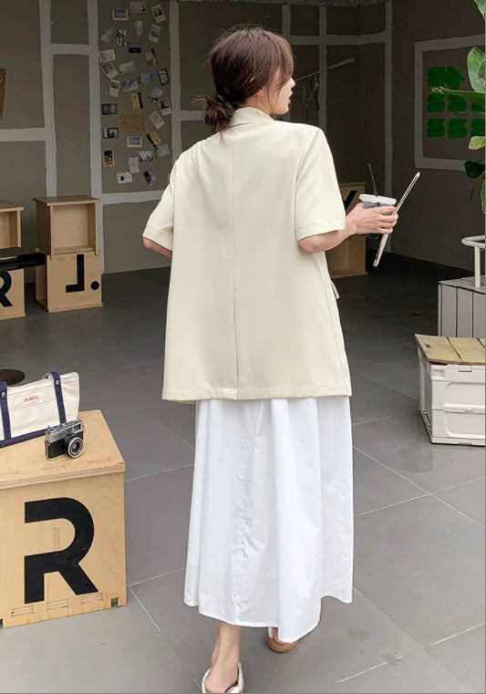 아이보리 크롭 자켓