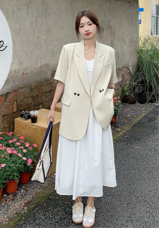 아이보리 크롭 자켓