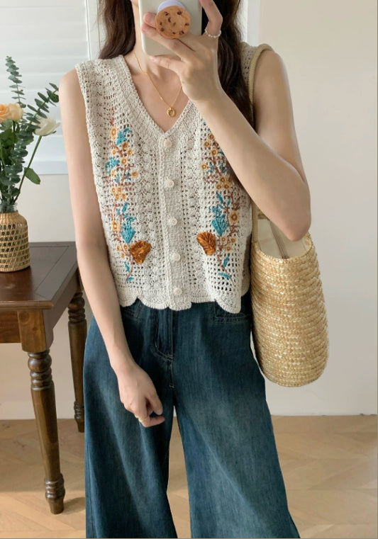 핸드메이드 니트 베스트