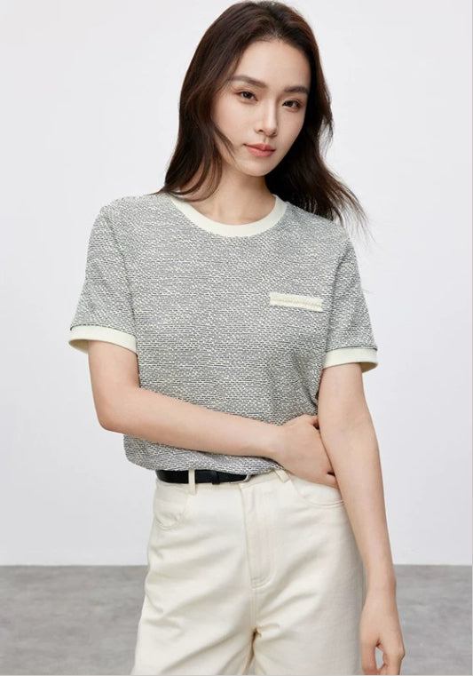 프렌치 그레이 블라우스