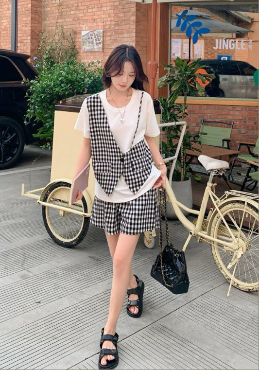 레이어드 체크 세트업