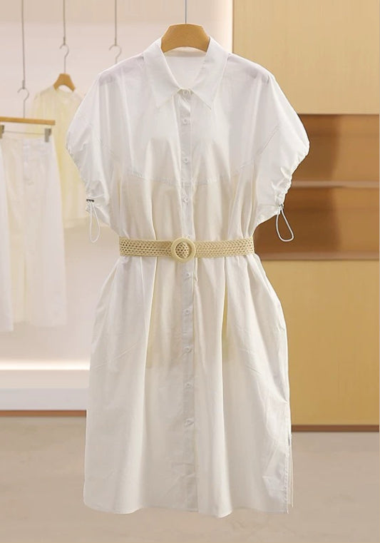 심플 화이트 셔츠 원피스