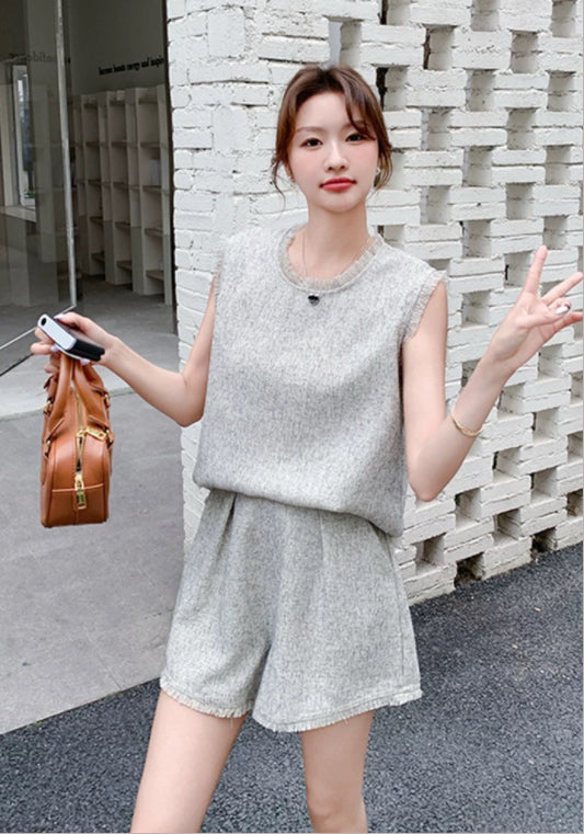 트위드 스타일 투피스