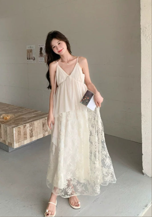 아이보리 레이어드 스커트